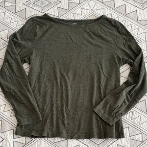 J. Crew Olive Long Sleeve Top